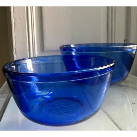 Vintage Anchor Hocking Cobalt Blue Mixing Bowls Chairish