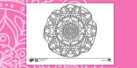 New Poppy Mandala Colouring Page Lehrer Gemacht