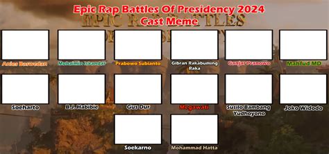 Epic Rap Battles Of Presidency 2024 Cast Meme Blank Template Imgflip