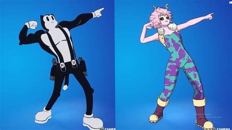 New Mina Ashido Skin Doing Funny Built In Emotes In Fortnite 2 My Hero Academia Youtube