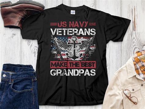 Veteran Grandpa Shirt Us Navy Veterans Make The Best Grandpas Gift