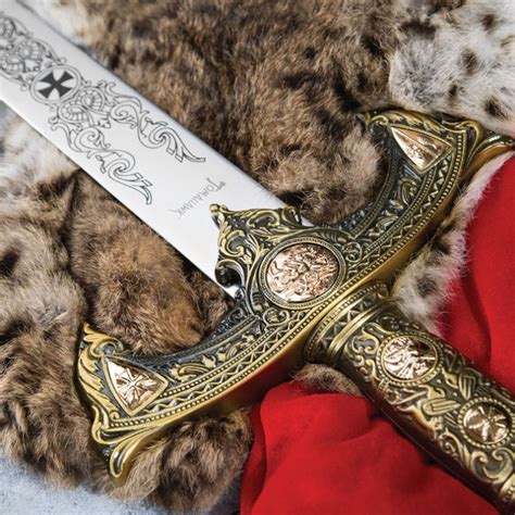 Knights Templar Long Sword and Wall Plaque | BUDK.com - Knives & Swords At The Lowest Prices!