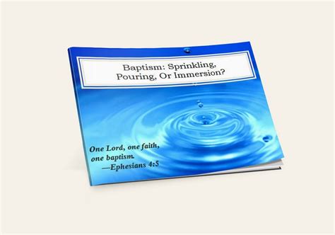 Baptism: Sprinkling, Pouring, or Immersion? (By: Joe Keim) - Mission to ...