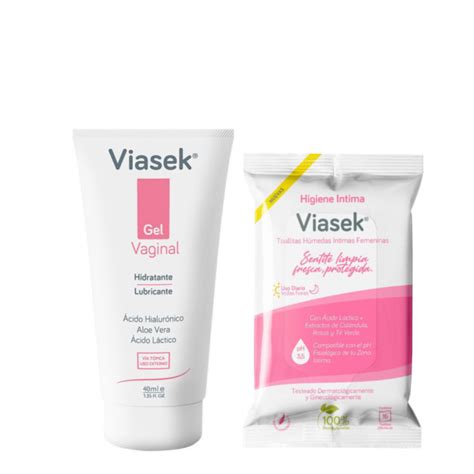 Combo Viasek Gel Hidratante Toallitas Higiene Intima