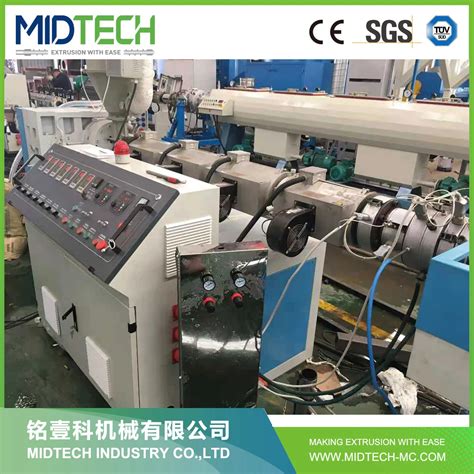 Hdpe Pp Pvc Horizontal Type Single Wall Corrugated Pipe Making Machine