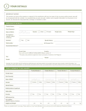 Fillable Online MyHEALTH Philippines IndividualApplication Form FMU