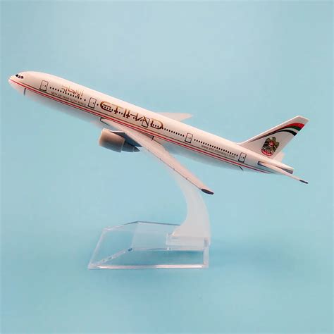 Air Etihad B777 Aircraft Plane Model Boeing 777 Airlines 16cm Metal