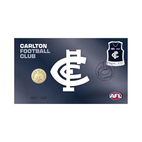 2024 AFL Carlton Postal Numismatic Cover PNC Postal Numismatic Covers