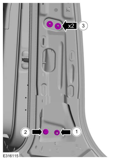 Ford Escape General Procedures Rear Door Alignment Body Closures