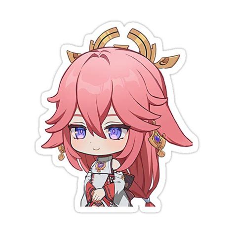 Chibi Yae Miko Genshin Impact Sticker