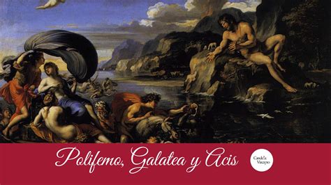 Fábula de Polifemo Galatea y Acis Candela Vizcaíno