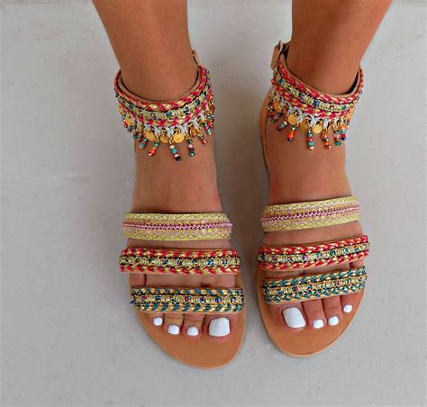 Boho Sandals Cochella Sandals Gypsy Sandals Etsy