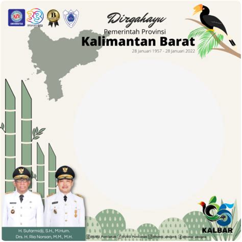 Ragam Twibbon HUT Pemerintah Provinsi Kalimantan Barat Ke 65 Tahun 2022