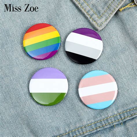 Gay Pride Rainbow Pin Badge Lesbian Pride Accessories Lesbian Pride