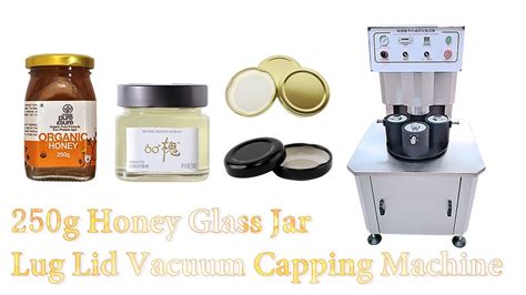 HY Vacuum Capping Machine Semi Automatic For 250g Honey Glass Jar Lug