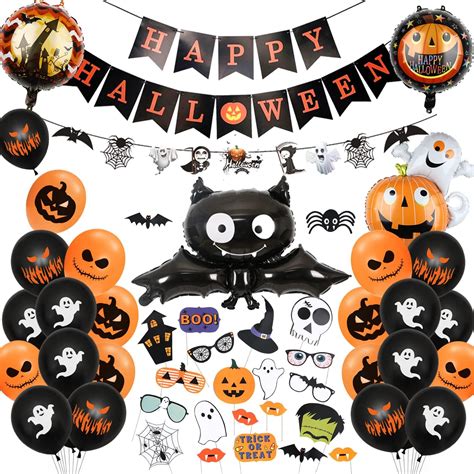 Halloween Luftballon Deko Set TOLOYE Halloween Decoration Mit Happy