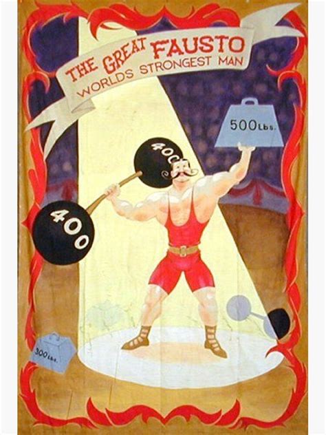 Classic Circus Strongman Poster By Gentlemanjoey Redbubble