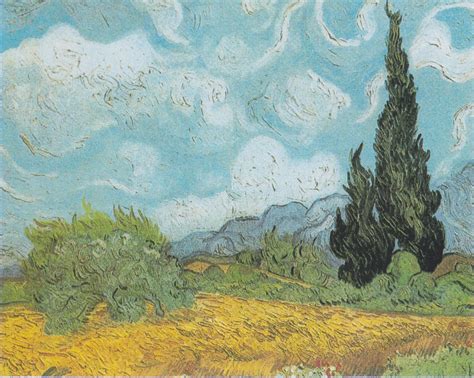 Campo De Trigo Con Cipreses De Vincent Van Gogh