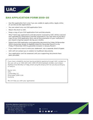 Fillable Online Eas Application Form Fax Email Print Pdffiller