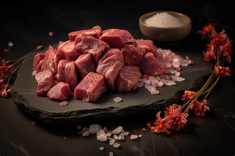 Premium Photo Raw Polar Bear Meat With Traditional Inuit Spices