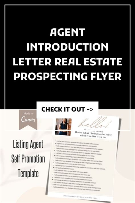 Realtor Introduction Flyer Real Estate Prospecting Letter Realtor