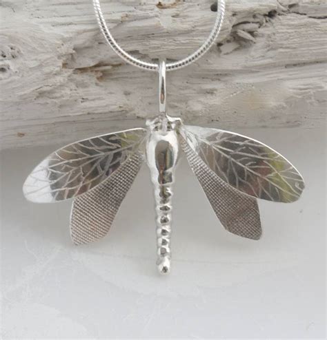 Sterling Silver Dragonfly Necklace By Caroline Brook