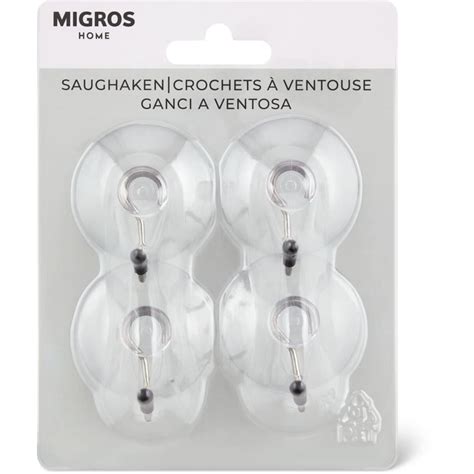 Crochets Ventouse Transparent Migros