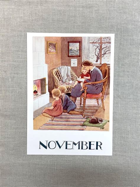 Elsa Beskow M Nadsbilder Vykort November Krut Krusiduller