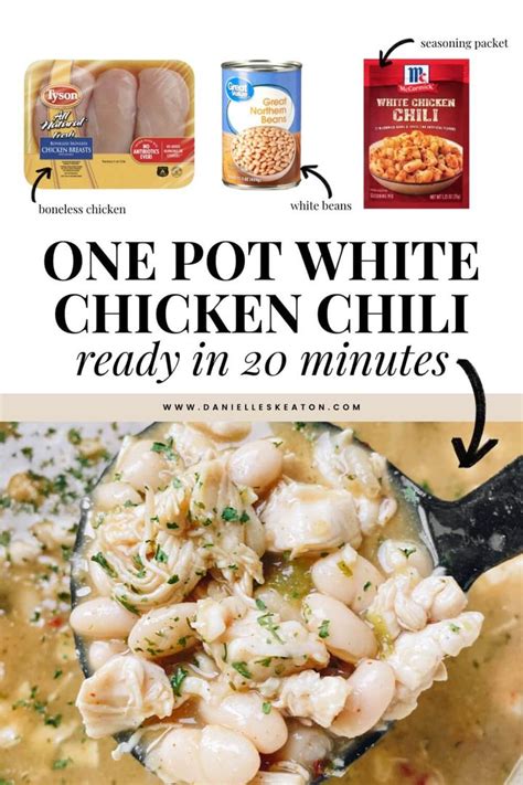 Easy One Pot White Chicken Chili White Chicken White Chicken Chili