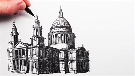 How To Draw A Cathedral Stpauls Cathedral London Buildings In