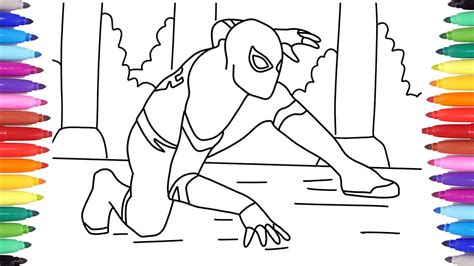 Marvel Spiderman Far From Home Spiderman Coloring Pages How To