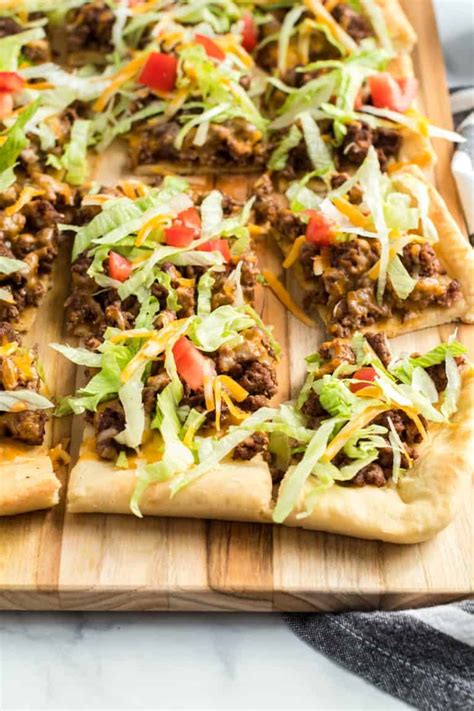 Homemade Taco Pizza Recipe Shugary Sweets