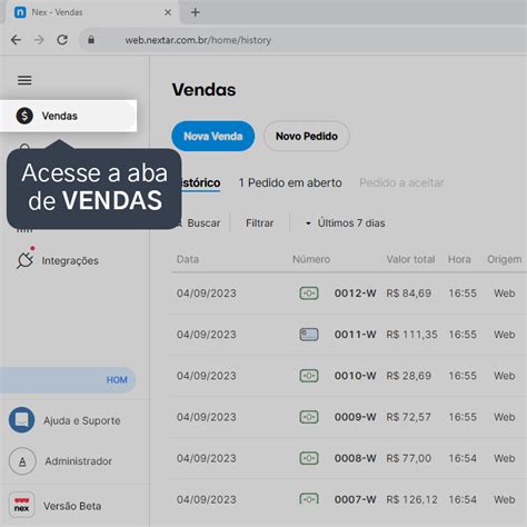 Como Visualizar Os Pedidos Em Aberto Pelo Nex No Navegador Central De