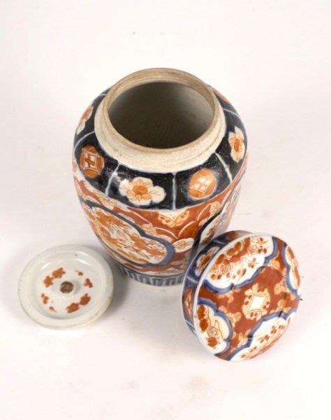 Japanese Imari Ginger Jar With Inner Outer Lids Lot 133 Ginger