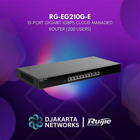 Jual Ruijie Reyee Rg Eg210g E 10 Port Gigabit Cloud Manage Router