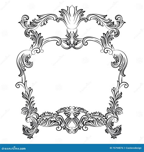 Vintage Imperial Baroque Rococo Frame Stock Vector Illustration Of