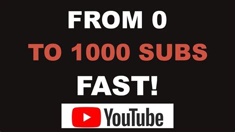 0 To 1000 Subscribers On Youtube Fast 7 Tips And Tricks How To Grow