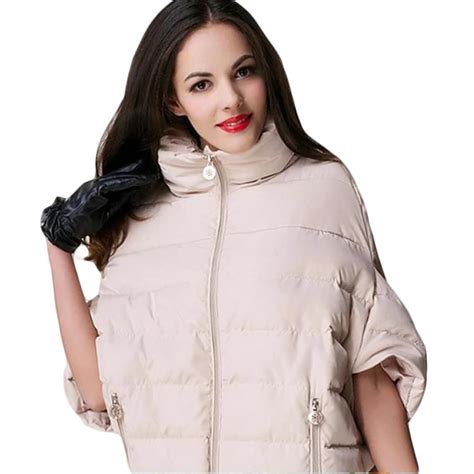 New 2017 Winter Jacket Women Down Cotton Jacket Ladies Batwing Sleeve