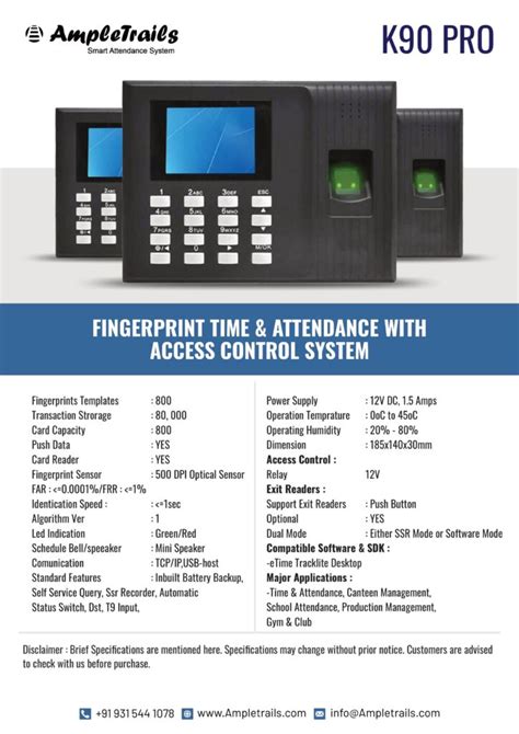 Buy Essl K Pro Fingerprint Time Attendance Machine Access