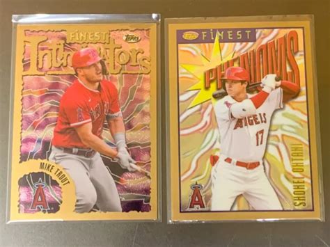 2023 TOPPS FINEST Flashbacks Mike Trout Shohei Ohtani Anges EUR 7