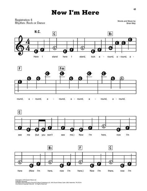 Queen Now Im Here Sheet Music Notes Chords