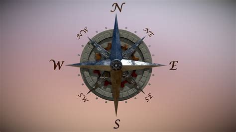 Compass Rose 3d Model By Nikiyani [65c2498] Sketchfab