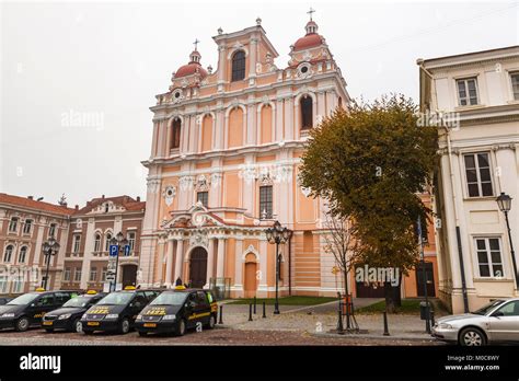 Colourful Baroque Roman Catholic Church Of St Casimir Vilnius Old