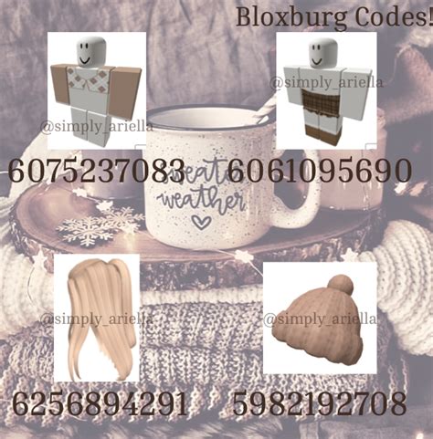 Bloxburg Aesthetic Summer Outfit Codes