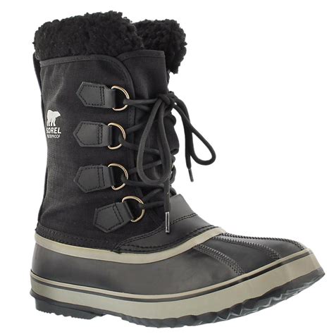 Sorel Men S Pac Nylon Black Winter Boots