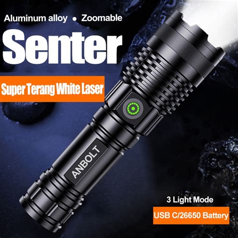 Jual Anbolt A Senter Led Super Terang Lumens Usb C Rechargeable