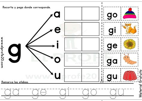 Fichas Para Aprender Las S Labas Simples Recortando Y Pegando Pk Mundo