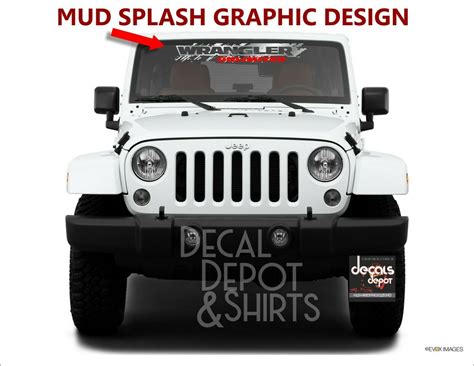 Windshield Banner Decal Fits Jeep Wrangler Unlimited Sport Rubicon Tj