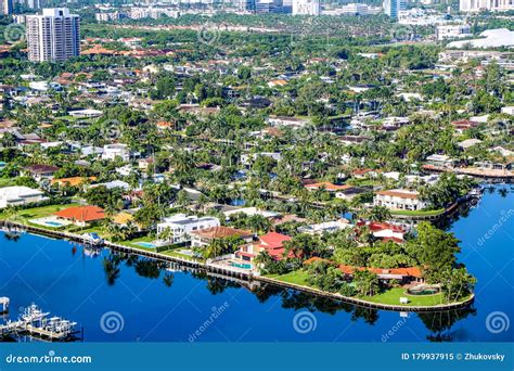 Aerial View of Hallandale Beach from Highrise Luxury Condominium ...