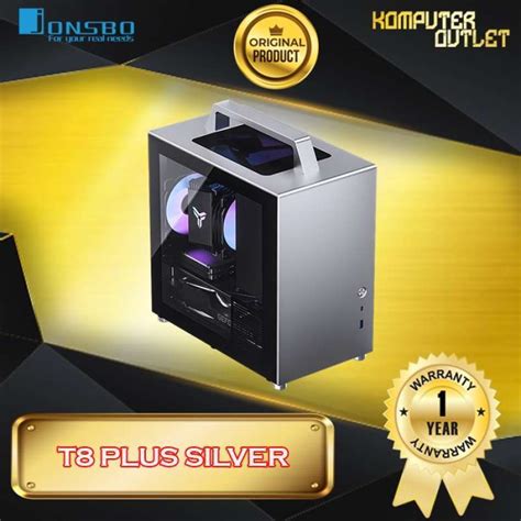 Jual Jonsbo T Plus Silver Casing Pc Mini Itx Side Tempered Glass Pc